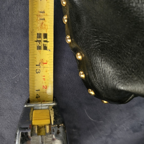 Black and Gold Studded Women's Bag - Picture 10 of 12